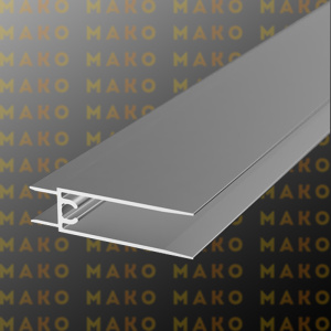 Профиль горизонтальный нижний MS220 Серебро глянец (A02)